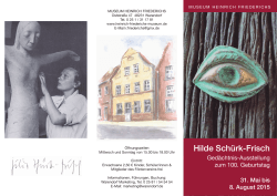 Faltblatt Schürk-Frisch.indd - Heinrich Friederichs Museum, Waendorf