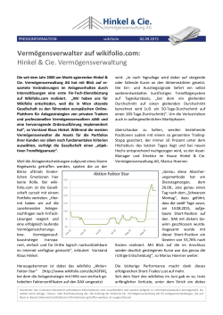 PDF - HINKEL & Cie. Vermögensverwaltung AG