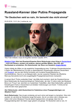Experte über Putin-Propaganda: "Ihr Deutschen