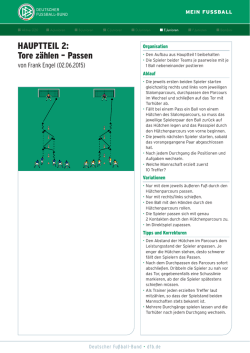 HAUPTTEIL 2: Tore z&auml;hlen &ndash; Passen