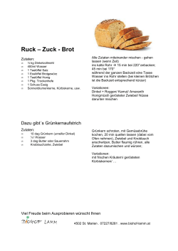 Ruck – Zuck - Brot
