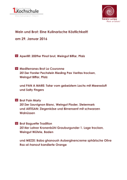Mannheimer - Brot und Wein 2016 Liste