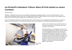 Jan Kirchhoff in Mombach: Fr&uuml;herer Mainz 05