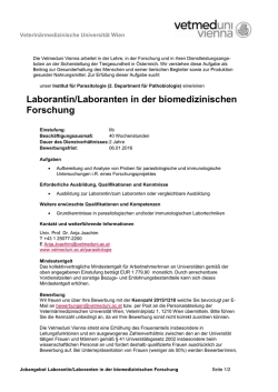 Die Vetmeduni Vienna arbeitet in der Lehre, in der Forschung und in