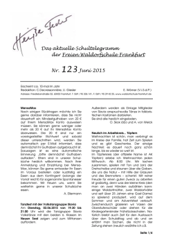 Jun 2015 - Freie Waldorfschule Frankfurt am Main