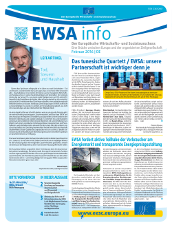 Das tunesische Quartett / EWSA: unsere Partnerschaft ist wichtiger