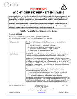 dringend wichtiger sicherheitshinweis