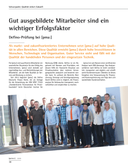 Gut ausgebildete Mitarbeiter sind ein wichtiger Erfolgsfaktor