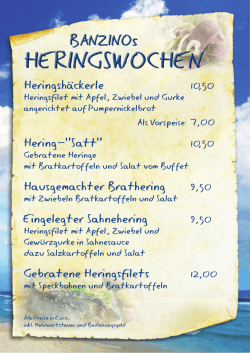 Heringshäckerle Hering-“Satt“ Hausgemachter Brathering 9,50