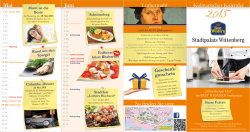 Kulinarischer Kalender 2015 - Tourismusregion Anhalt