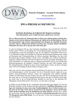 DWA-PRESSEAUSSENDUNG