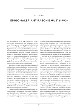 epigonaler antifaschismus* (1990)