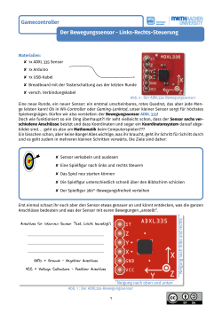 Gamecontroller Der Bewegungssensor - Links-Rechts