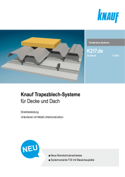 K217.de Knauf Trapezblech-Systeme für Decke und Dach