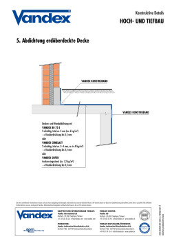 HOCH- UND TIEFBAU 5. Abdichtung erd&uuml;berdeckte Decke