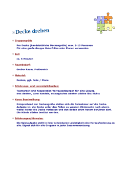 Gruppengr&ouml;&szlig;e Pro Decke (handels&uuml;bliche Deckengr&ouml;&szlig;e) max. 9