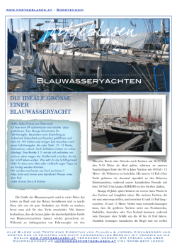 Gr&ouml;&szlig;e der Blauwasseryacht