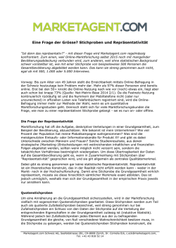 Eine Frage der Gr&ouml;sse? Stichproben und