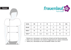 Gr&ouml;&szlig;e XS S M L XL XXL Breite* 45 47 49 51 53 55 H&ouml;he** 58 60 62
