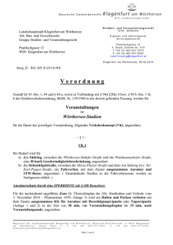 Verkehrskonzept für Veranstaltungen im Wörthersee