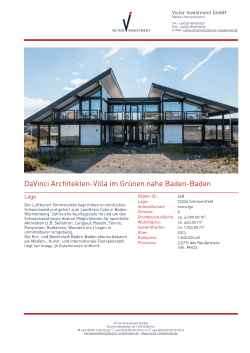 DaVinci Architekten-Villa im Grünen nahe Baden