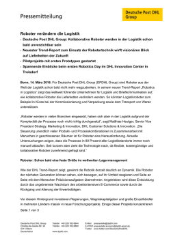 Roboter verändern die Logistik