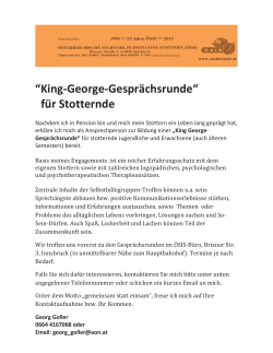 “King-George-Gesprächsrunde“ für Stotternde