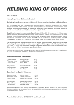 Pressemitteilung King of Cross 2015 vom 05.11.15