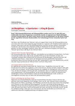 10 Disziplinen – 4 Sportarten – 1 King & Queen