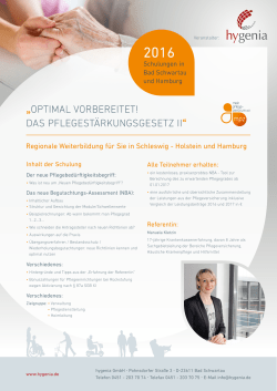 optimal vorbereitet! das pflegestärkungsgesetz ii