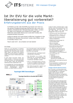 Ist Ihr EVU f&uuml;r die volle Markt- liberalisierung gut vorbereitet?