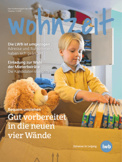 Gut vorbereitet in die neuen vier W&auml;nde