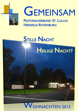 gemeinsam - Katholischer Pastoralverbund St. Lullus, Hersfeld