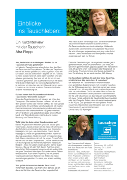 Interview mit Tauscherin Afra Flepp