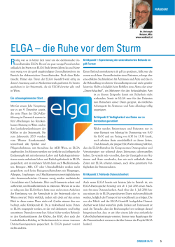 ELGA – die Ruhe vor dem Sturm - Ärztekammer Niederösterreich