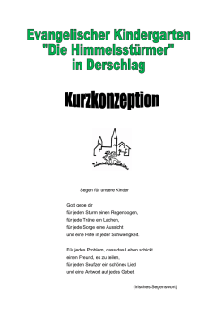 Segen f&uuml;r unsere Kinder Gott gebe dir f&uuml;r jeden Sturm einen