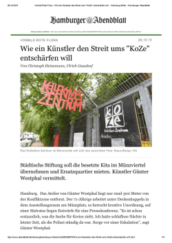 Wie ein Künstler den Streit ums "KoZe" entschärfen will