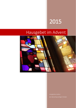 Hausgebet im Advent - Liturgisches Institut der deutschsprachigen