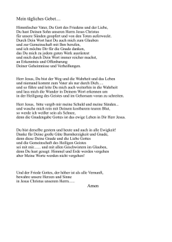Mein tägliches Gebet.... Amen