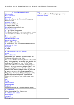 Gottesdienstordnung