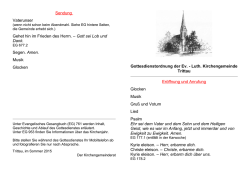 Gottesdienstordnung der Evangelisch