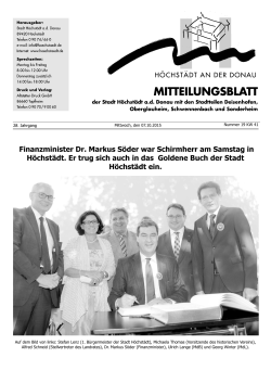 Mitteilungsblatt 07.10.2015 - Stadt Höchstädt an der Donau