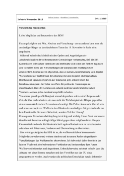 Liebe Mitglieder und Interessierte des BDS!