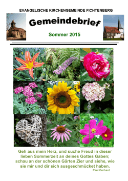 Sommer 2015 - Kirchenbezirk Gaildorf