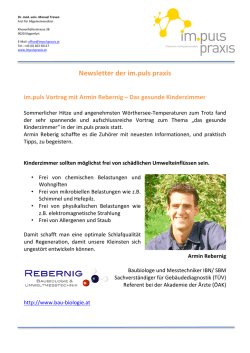 Newsletter der im.puls praxis