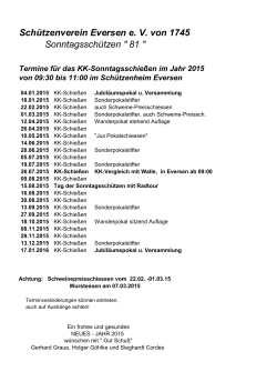 Termine 2015 - Schützenverein Eversen eV von 1745