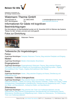 Detailinformationen für Gäste mit kognitiven Beeinträchtigungen