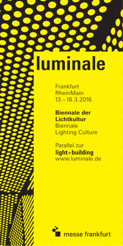 Programmheft Luminale - Light + Building