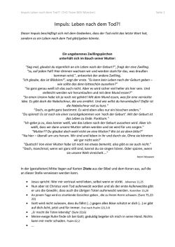 Impuls: Leben nach dem Tod?!
