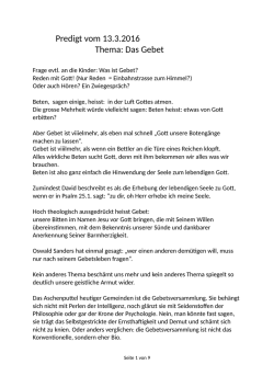 Predigt 13.03.2016 lesen